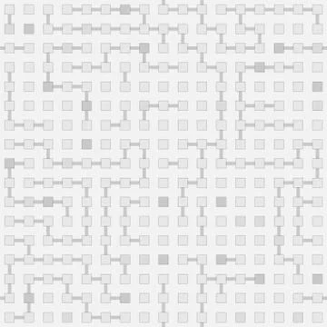 Abstract seamless vector circuit labyrinth monochrome pattern - gray squares  Stockillustratie
