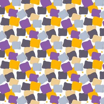 Abstract seamless vector colorful pattern with square pillow. The design for  Stock Illustration