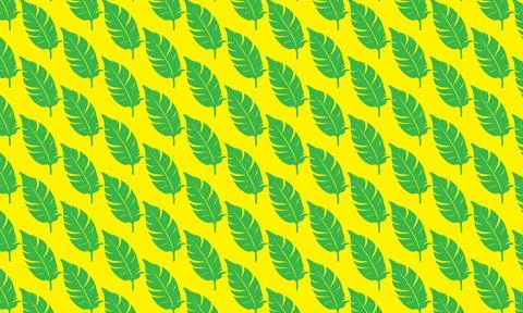 Abstract seamless vector floral pattern with yellow flowers and green leaves for Stock Illustration