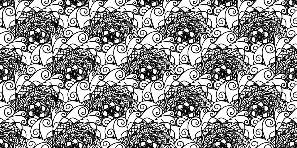 Abstract seamless vector lace pattern Stock Illustration