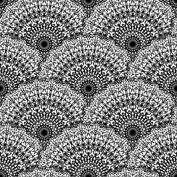 Abstract seamless vector lace pattern Stock Illustration