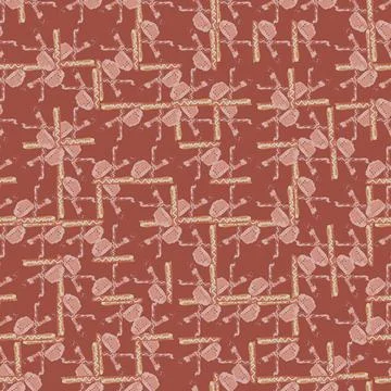 Abstract seamless vector pattern in burnt siena Stock Illustration