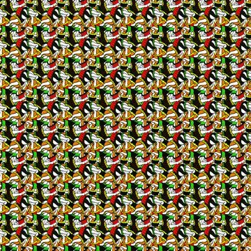 Abstract seamless vector pattern with hand drawn floral elements. Gentle, doodle Illustrazione stock