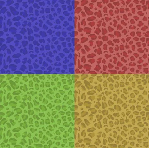 Abstract seamless vector pattern of leopard skin. Set Abstract print from the 스톡 일러스트