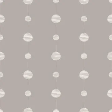 Abstract seamless vector pattern. Lines with circles endless background Stock Illustration