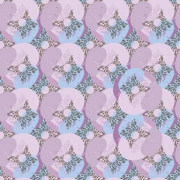 Abstract seamless vector pattern in pastel violets Stock Illustration