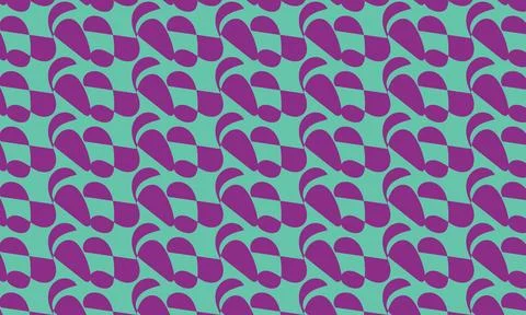 Abstract Seamless Vector Pattern Retro Purple Teal Background 库存插图