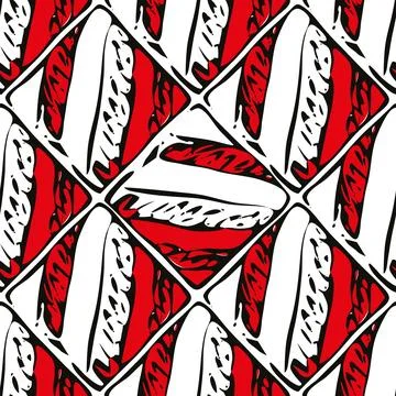 Abstract seamless vector pattern of shapes in grunge style Stock Illustration