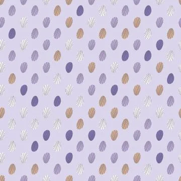 Abstract seamless vector pattern with striped dots on violet background Stock Illustration