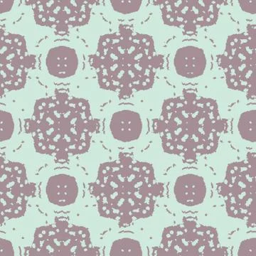 Abstract seamless vector pattern in teal and brown Stock Illustration