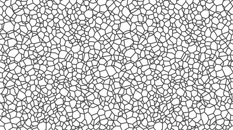 Abstract seamless voronoi pattern on white background, black voronoi shapes.. Stock Illustration
