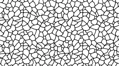 Abstract seamless voronoi pattern on white background, black voronoi shapes.. Stock Illustration