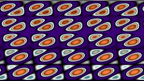 Abstract Seamless Warm Orange Yellow Geometric Retro Pattern Background Textu Stock Footage 342204836