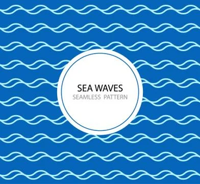 Abstract seamless wave pattern. Stock Illustration