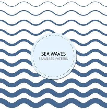 Abstract seamless wave pattern. Stock Illustration