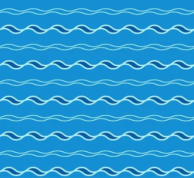 Abstract seamless wave pattern. Stock Illustration