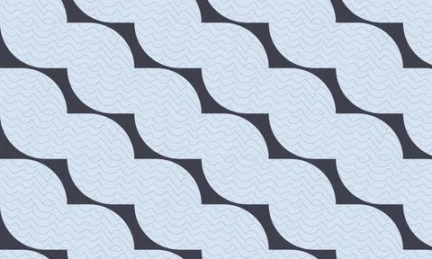 Abstract seamless wavy pattern background with light blue organic curved sh.. 스톡 일러스트