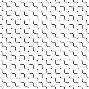 Abstract seamless wavy pattern, black and white tile roof. Design geometric t Stock-Illustration