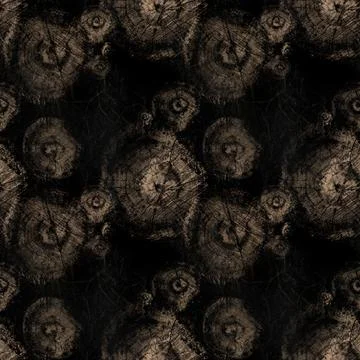 Abstract seamless wood log pattern illustration. Stock Illustration