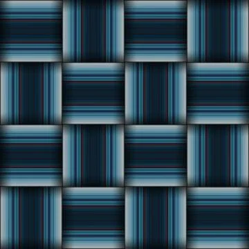 Abstract seamless woven pattern texture. Square seamless pattern. Blue Stri.. Illustrazione stock