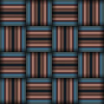 Abstract seamless woven pattern texture. Square seamless pattern. Stripes L.. Stock Illustration