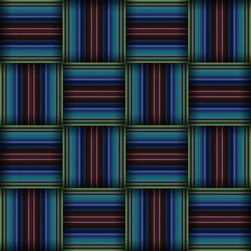 Abstract seamless woven pattern texture. Square seamless pattern. Blue Stri.. Stock Illustration