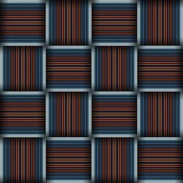 Abstract seamless woven pattern texture. Square seamless pattern. Blue Stri.. Stock Illustration