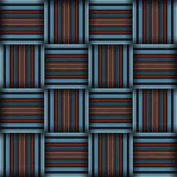 Abstract seamless woven pattern texture. Square seamless pattern. Blue Stri.. Illustrazione stock