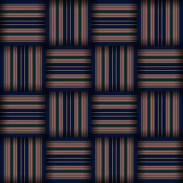 Abstract seamless woven pattern texture. Square seamless pattern. Stripes L.. Stock Illustration