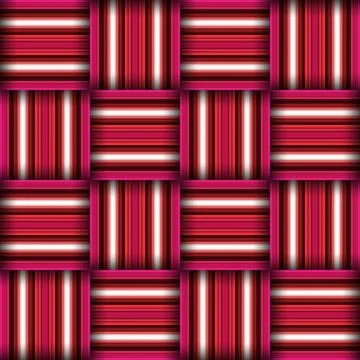 Abstract seamless woven pattern texture. Square seamless pattern. Red Strip.. Stock Illustration