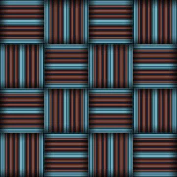 Abstract seamless woven pattern texture. Square seamless pattern. Stripes L.. Illustrazione stock