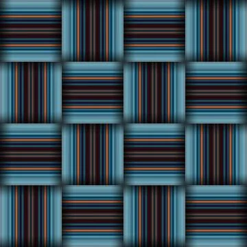 Abstract seamless woven pattern texture. Square seamless pattern. Blue Stri.. Stock Illustration