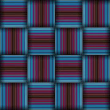 Abstract seamless woven pattern texture. Square seamless pattern. Blue Stri.. Illustrazione stock