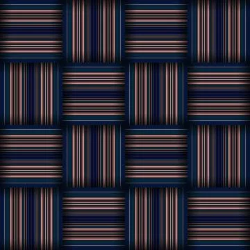 Abstract seamless woven pattern texture. Square seamless pattern. Stripes L.. Stock Illustration