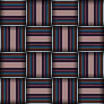 Abstract seamless woven pattern texture. Square seamless pattern. Stripes L.. Stock Illustration