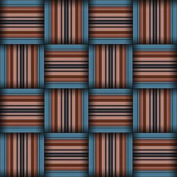 Abstract seamless woven pattern texture. Square seamless pattern. Stripes L.. Stock Illustration