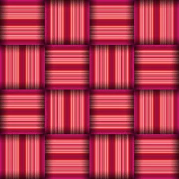 Abstract seamless woven pattern texture. Square seamless pattern. Red Strip.. イラスト素材
