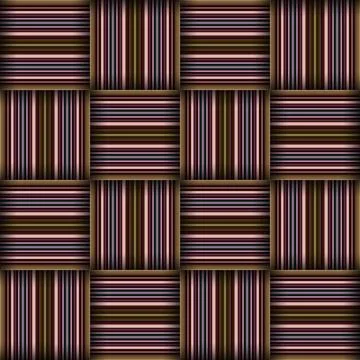 Abstract seamless woven pattern texture. Square seamless pattern. Stripes L.. イラスト素材