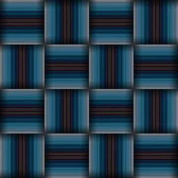 Abstract seamless woven pattern texture. Square seamless pattern. Blue Stri.. Stock Illustration