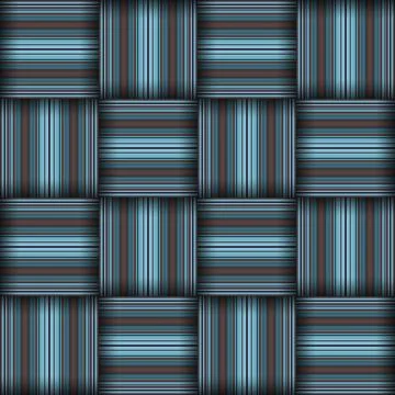 Abstract seamless woven pattern texture. Square seamless pattern. Blue Stri.. Illustrazione stock
