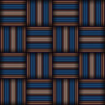 Abstract seamless woven pattern texture. Square seamless pattern. Blue Stri.. Illustrazione stock