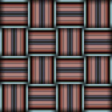 Abstract seamless woven pattern texture. Square seamless pattern. Stripes L.. Illustrazione stock