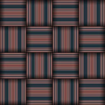 Abstract seamless woven pattern texture. Square seamless pattern. Stripes L.. Illustrazione stock