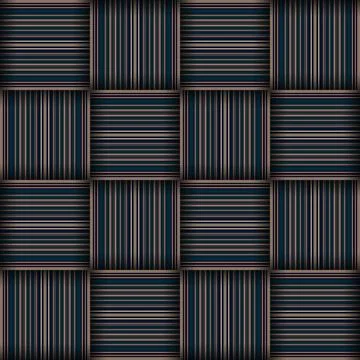 Abstract seamless woven pattern texture. Square seamless pattern. Stripes L.. Illustrazione stock