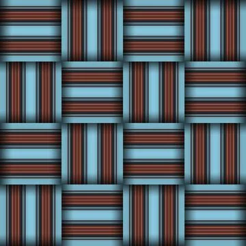 Abstract seamless woven pattern texture. Square seamless pattern. Blue Stri.. Illustrazione stock