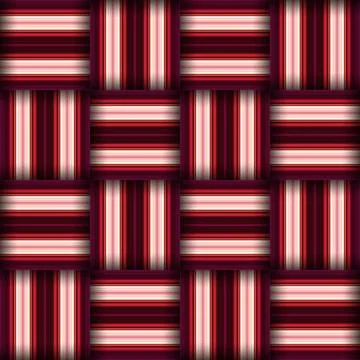 Abstract seamless woven pattern texture. Square seamless pattern. Red Strip.. Illustrazione stock