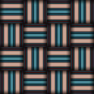 Abstract seamless woven pattern texture. Square seamless pattern. Stripes L.. Illustrazione stock