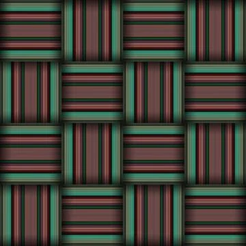 Abstract seamless woven pattern texture. Square seamless pattern. Stripes L.. Illustrazione stock