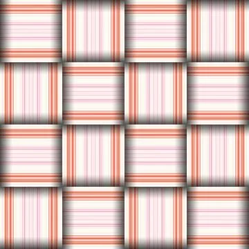 Abstract seamless woven pattern texture. Square seamless pattern. Stripes L.. Stockillustratie