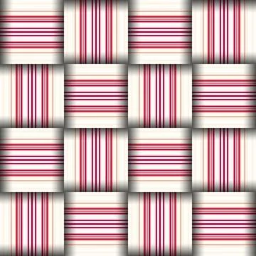 Abstract seamless woven pattern texture. Square seamless pattern. Stripes L.. Stock Illustration